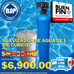 Suavizador de agua de 1.5 pies cubicos